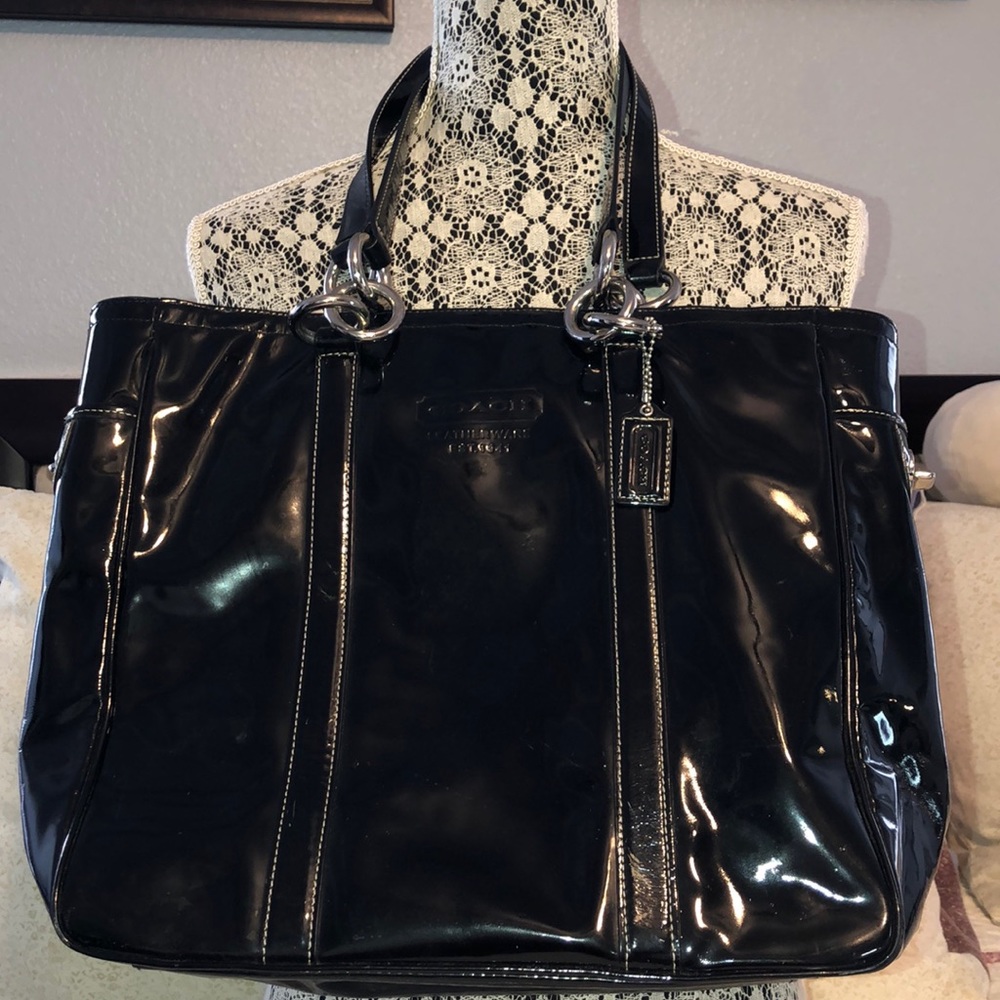 Coach patent leather tote